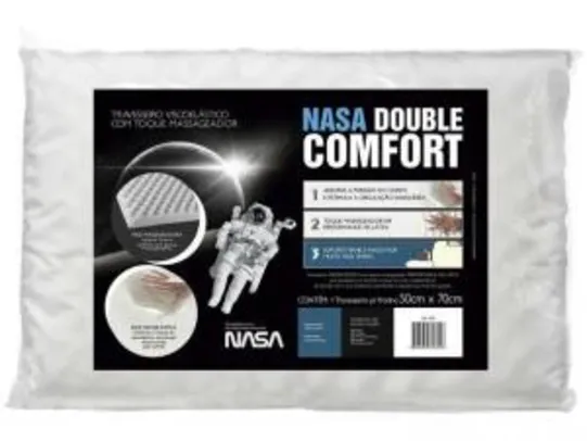 Travesseiro com Espuma Viscoelástica - Fibrasca NASA Double Comfort