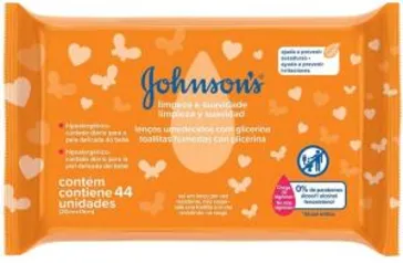 [Prime] Lenço Umedecido Limpeza Suave, Johnson's, 44 Unidades | R$ 7