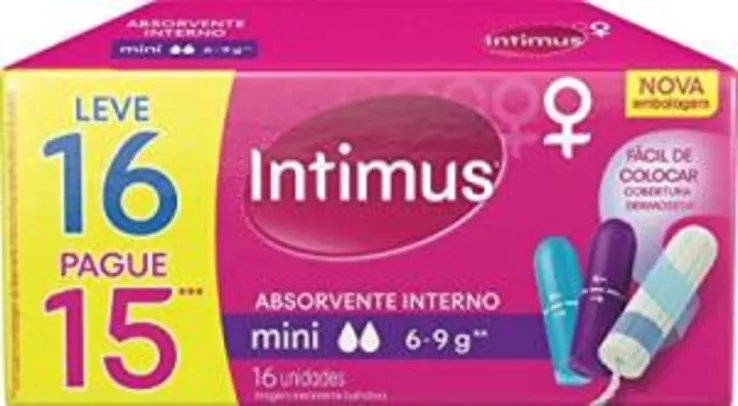Intimus Absorvente Interno Mini, 16 unidades