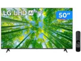 Smart TV 50” 4K LED LG 50UQ8050 AI Processor - Wi-Fi Bluetooth HDR Alexa Google Assistente 3 HDMI