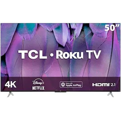 Smart TV TCL LED 50 Polegadas 4K Roku - RP630 Com 1 Entrada USB e 4 Entrada HDMI