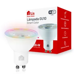 Lâmpada Smart LED Lis Wi-Fi Dicróica Inteligente 4,80W RGB GU10 | R$60