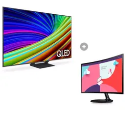 Combo Samsung Smart TV QLED 4K 55" Q65C + Monitor Samsung S36C 24"