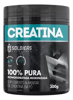 Creatina Monohidratada Pote 300G 100% Pura  Soldiers Nutrition