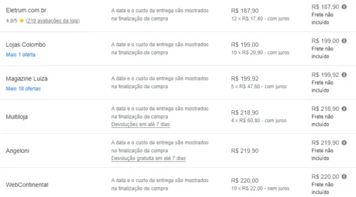 Imagem na descrição da promoção