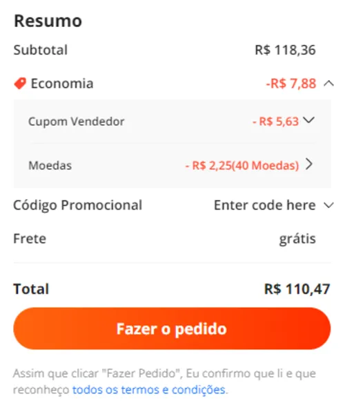 Imagem na descrição da promoção