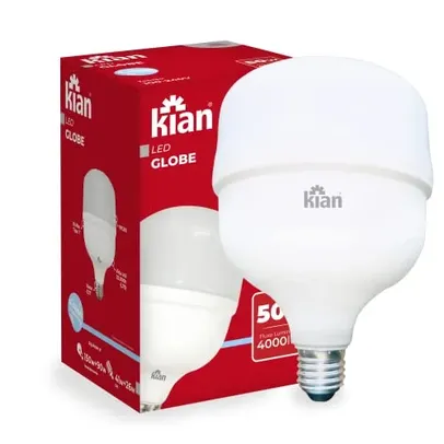 Lâmpada Led Globe Kian Forte e Alta Potência Base E-27 50W 6,5K Bivolt