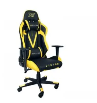 Cadeira Gamer XT Racer Reclinável Preto e Amarelo - Viking Series XTR-011 - 1 ano garantia | R$ 989