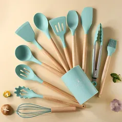 [SELECIONADOS] Conjunto Utensílios de Silicone 12 Peças