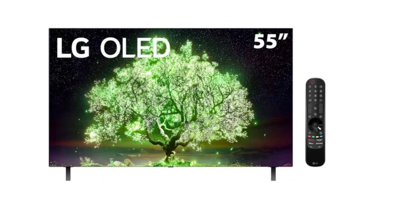 Smart TV 55" LG 4K OLED 55A1 Dolby Vision IQ, Dolby Atmos, Inteligênci