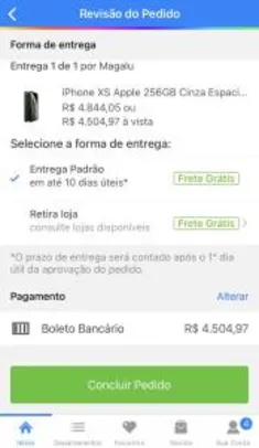 [CLUBE DA LU] iPhone XS Apple 256GB Cinza Espacial | R$ 4.505