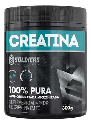 Creatina Monohidratada Pote 300g 100% Pura  Soldiers Nutrition