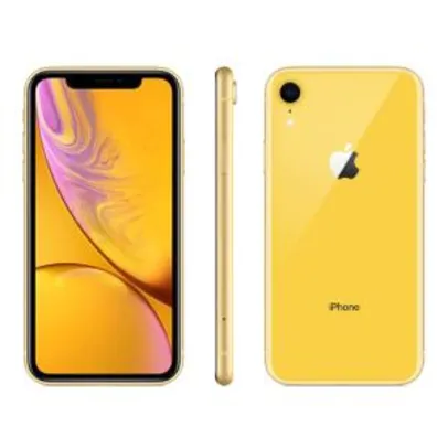 iPhone XR Apple Amarelo 64GB, Tela Retina LCD de 6,1”, iOS 12, Câmera Traseira 12MP R$2.903