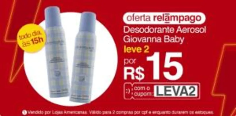 Giovanna Baby Desodorante Aerosol 150ml | 2 por R$15