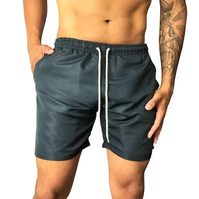 Short Masculino Try Basics Bermuda Shorts Masculino  Mauricinho Liso Básico Tactel