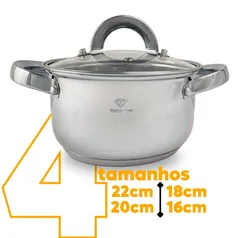 conjunto de panela inox 5 peças genebra