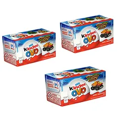 Kinder Ovo Meninos C/ Surpresa - kit 3 caixas de 40g.