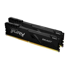 Memória Kingston Fury Beast, 16GB (2x8GB), 3733MHz, DDR4, CL19, Preto - KF437C19BBK2/16