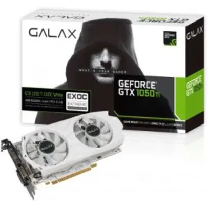 Placa de Vídeo Galax GeForce GTX 1050 TI EXOC White 4GB - R$ 756