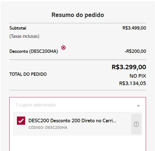 Imagem na descrição da promoção