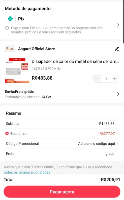 Imagem na descrição da promoção