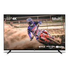 Smart TV QLED 55 4K Multi Android 3 HDMI 2 USB - TL060M