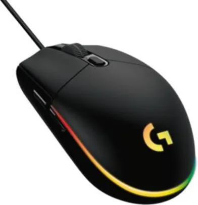 Mouse Logitech G203 LIGHTSYNC - Preto | R$119