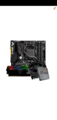 Kit Upgrade, AMD Ryzen 5 3600, Asus TUF B450M-PLUS GAMING, Memória TUF DDR4 16GB (2x8GB) 3000MHz | R$3.036