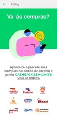 Parcele suas compras no Cartão de Crédito e ganhe cashback no PicPay