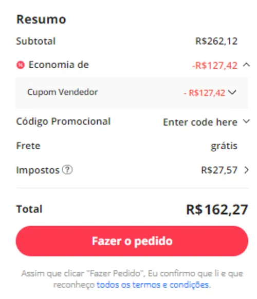 Imagem na descrição da promoção