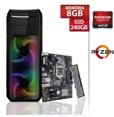 Pc Gamer Amd Ryzen 5 3400G 8Gb Ddr4 Ssd 240Gb Radeon Vega 11