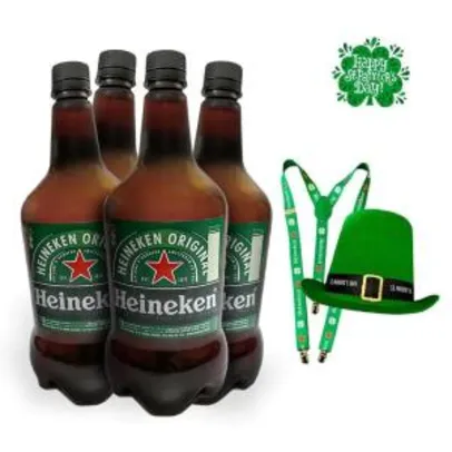 Chopp Heineken Ste Patricks - Compre 4 Litros Chopp Heineken e Ganhe 1 Cartola e 1 Suspensório R$55