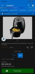 Fritadeira elétrica sem óleo/Air fryer Nell Smart 2,4L com timer 110/220v | R$250