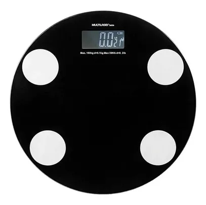 Balança corporal digital Multilaser Eatsmart preta, até 180 kg