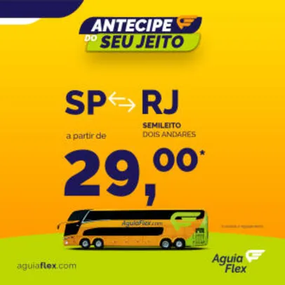 Passagem de ônibus RJ X SP | A partir de R$29
