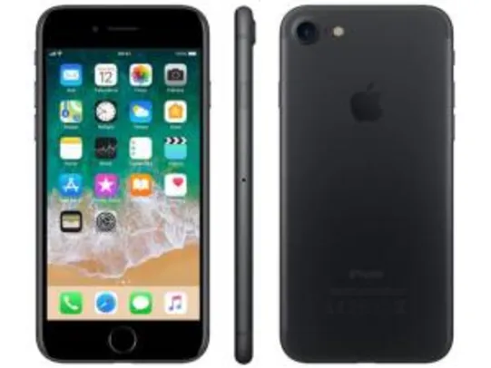 [ À VISTA ] iPhone 7 Apple 32GB Preto Matte 4G Tela 4.7”Retina - Câm. 12MP + Selfie 7MP iOS 11 Proc. Chip A10
