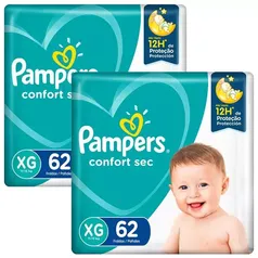 Fralda Pampers Confort Sec Giga XG - 124 un