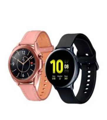 (AME = R$2079)Galaxy Watch3 41 mm + Galaxy Watch Active2 44mm | R$2.099