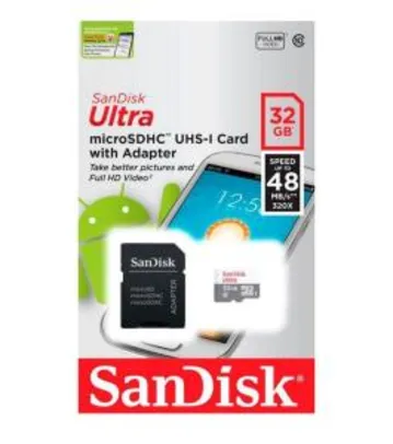 [app] cartão de memória SanDisk 32g - R$22,50
