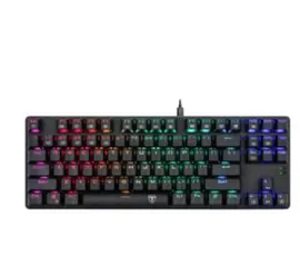 Teclado Gamer Mecânico T-Dagger Bora, Switch Brown, RGB, Black, ABNT2, T-TGK315-BR