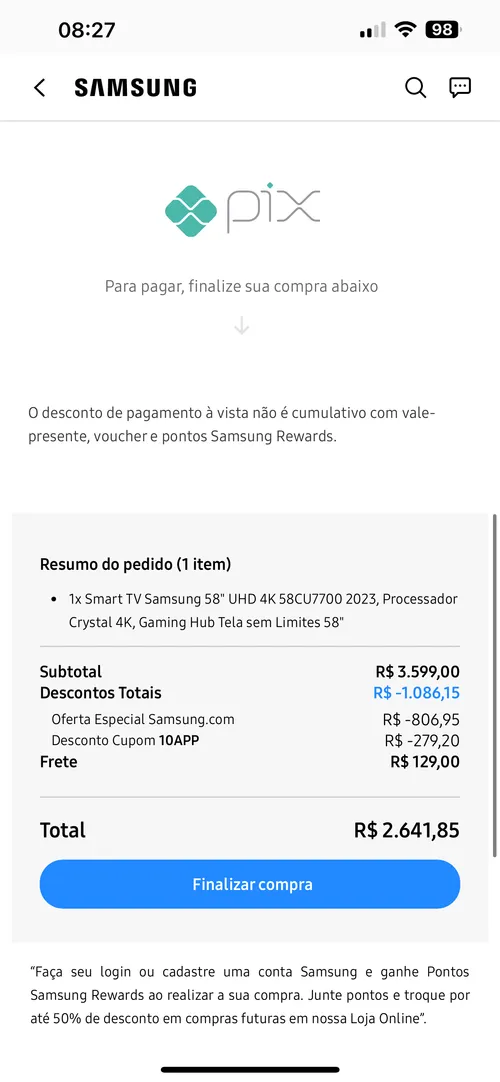 Imagen na descrição da promoção