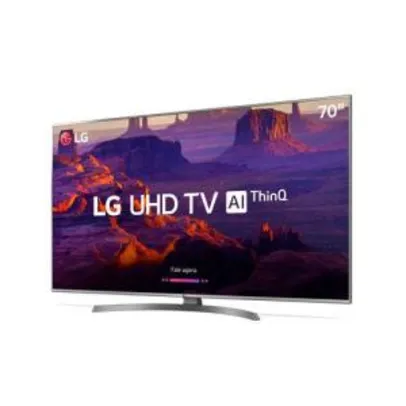 [AME] Smart TV LED 70" Ultra HD 4K LG 70UK6540, ThinQ AI, HDR 10 Pro, 4 HDMI 2 USB - R$ 5928 (receba R$ 593 de volta)
