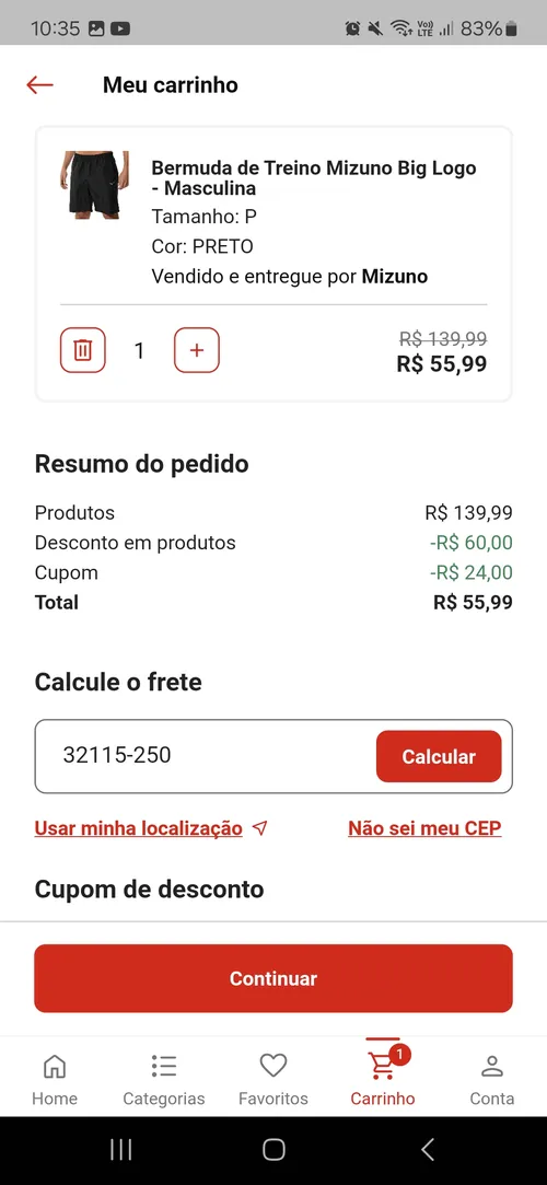 Imagem na descrição da promoção