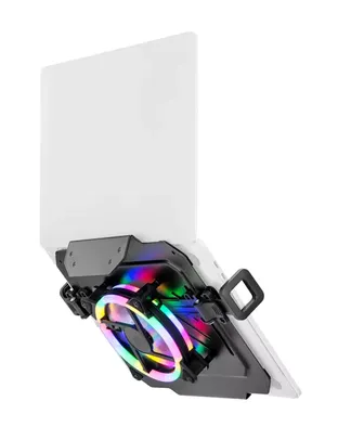 Bandeja Apoio Notebook Cooler RGB Fixo Acoplável 12 a 17 Suporte Pistão NBH-8RGB Com Cooler