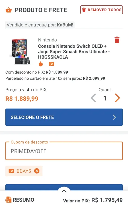 Imagem na descrição da promoção