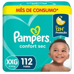 Pampers Fraldas Confort Sec Xxg 112 Unidades