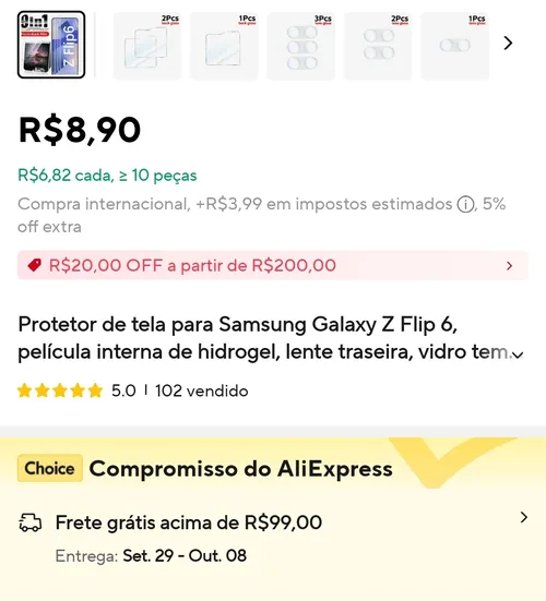 Imagem na descrição da promoção