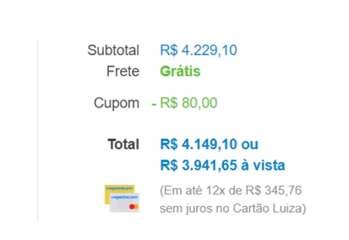 Imagem na descrição da promoção