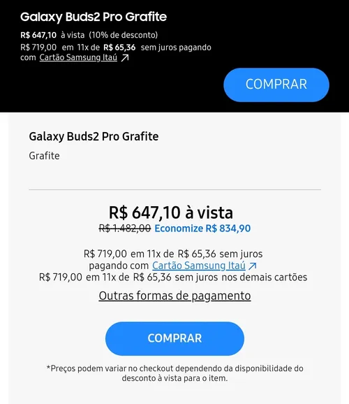 Imagem na descrição da promoção