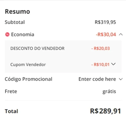 Imagem na descrição da promoção